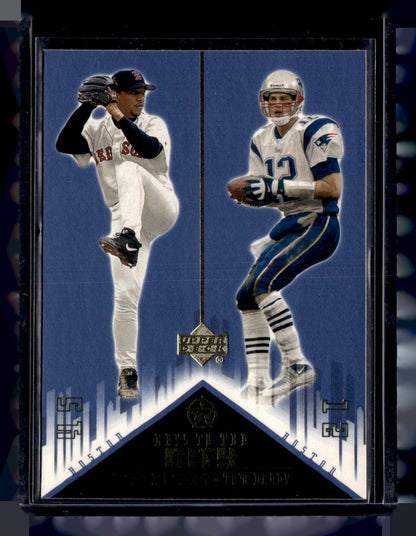 2002-03 UD SuperStars #K5 Pedro Martinez / Tom Brady Keys to the City — front