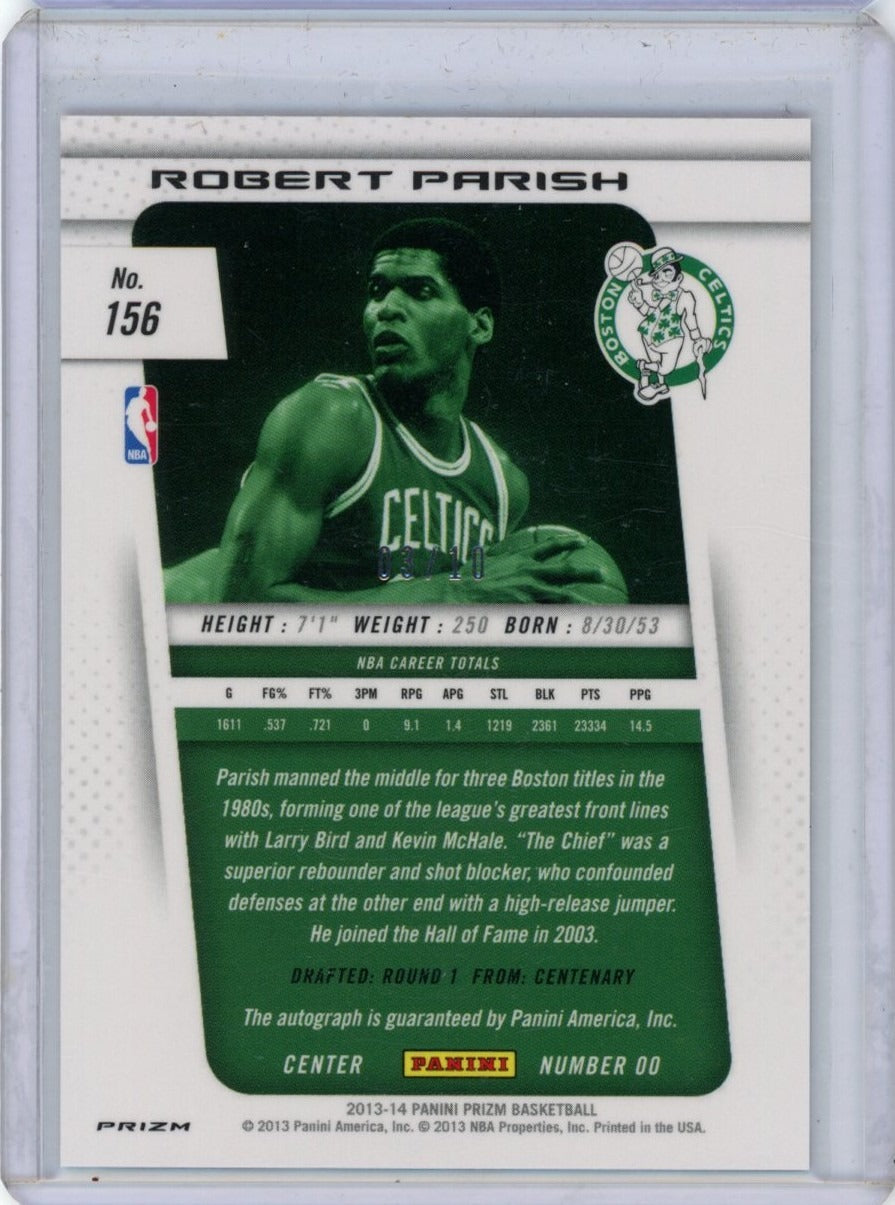 2013-14 Panini Prizm #156 Robert Parish /10 — back