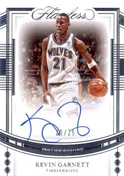 2022-23 Panini Flawless #DGS-KVG Kevin Garnett Draft Gem Signatures #/25