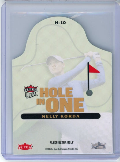 2026 Upper Deck Fleer Hole in One #H-10 Nelly Korda — back