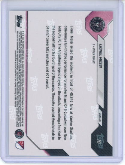 2026 Topps Now MLS #18 Lionel Messi — back
