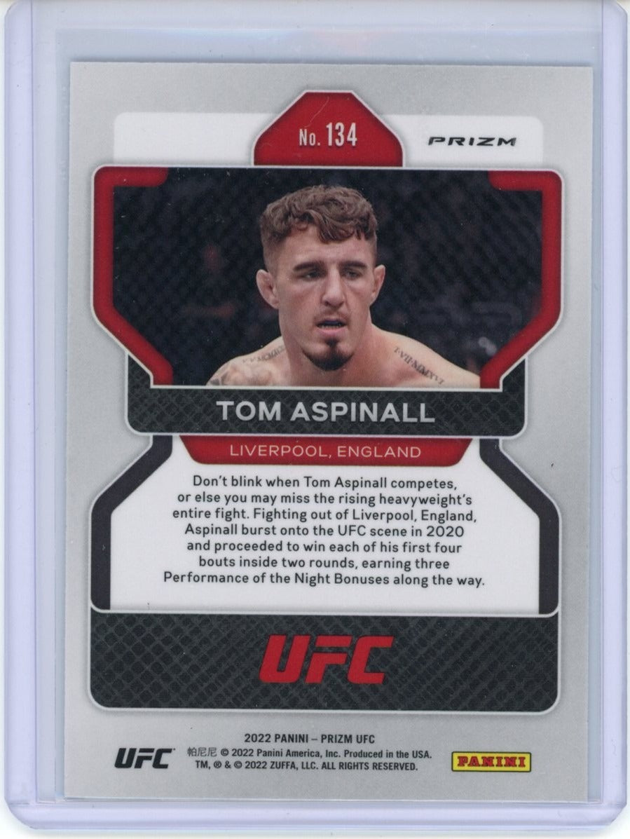 2022 Panini Prizm UFC #134 Tom Aspinall Green — back