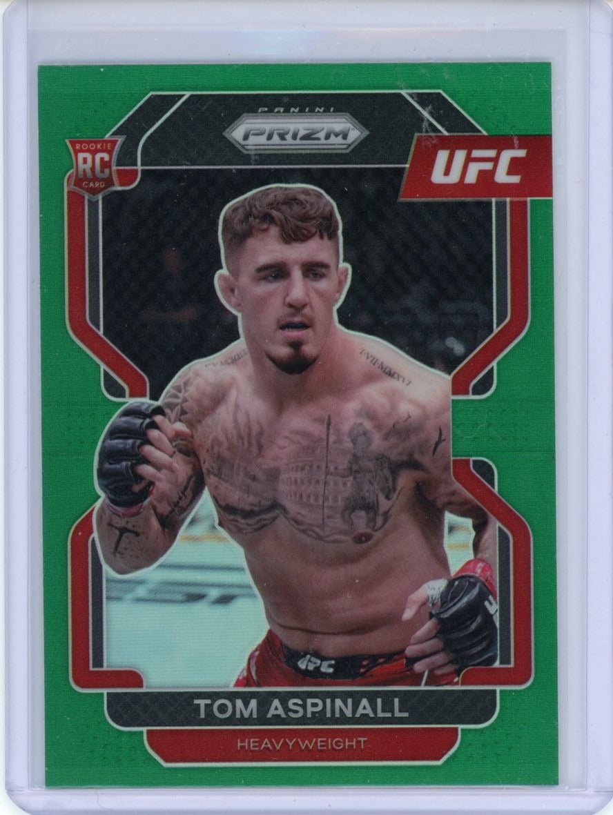 2022 Panini Prizm UFC #134 Tom Aspinall Green — front