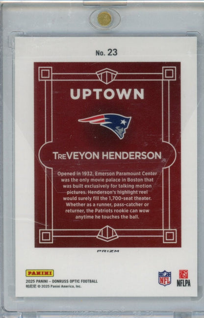 2025 Donruss Optic #23 TreVeyon Henderson Uptown — back