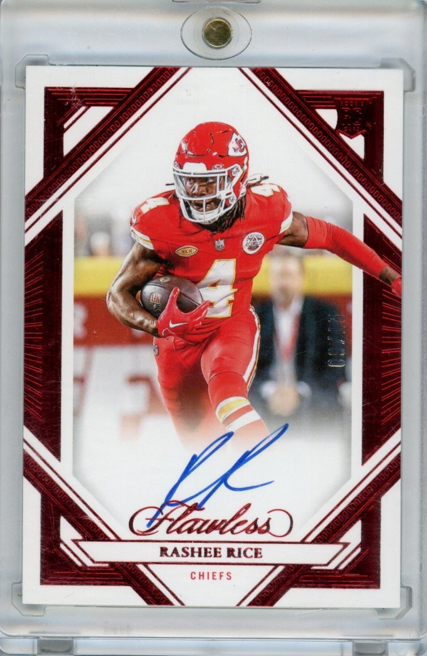 2023 Panini Flawless #RFS-RRI Rashee Rice Rookie Frame Signatures Ruby #/15 — front