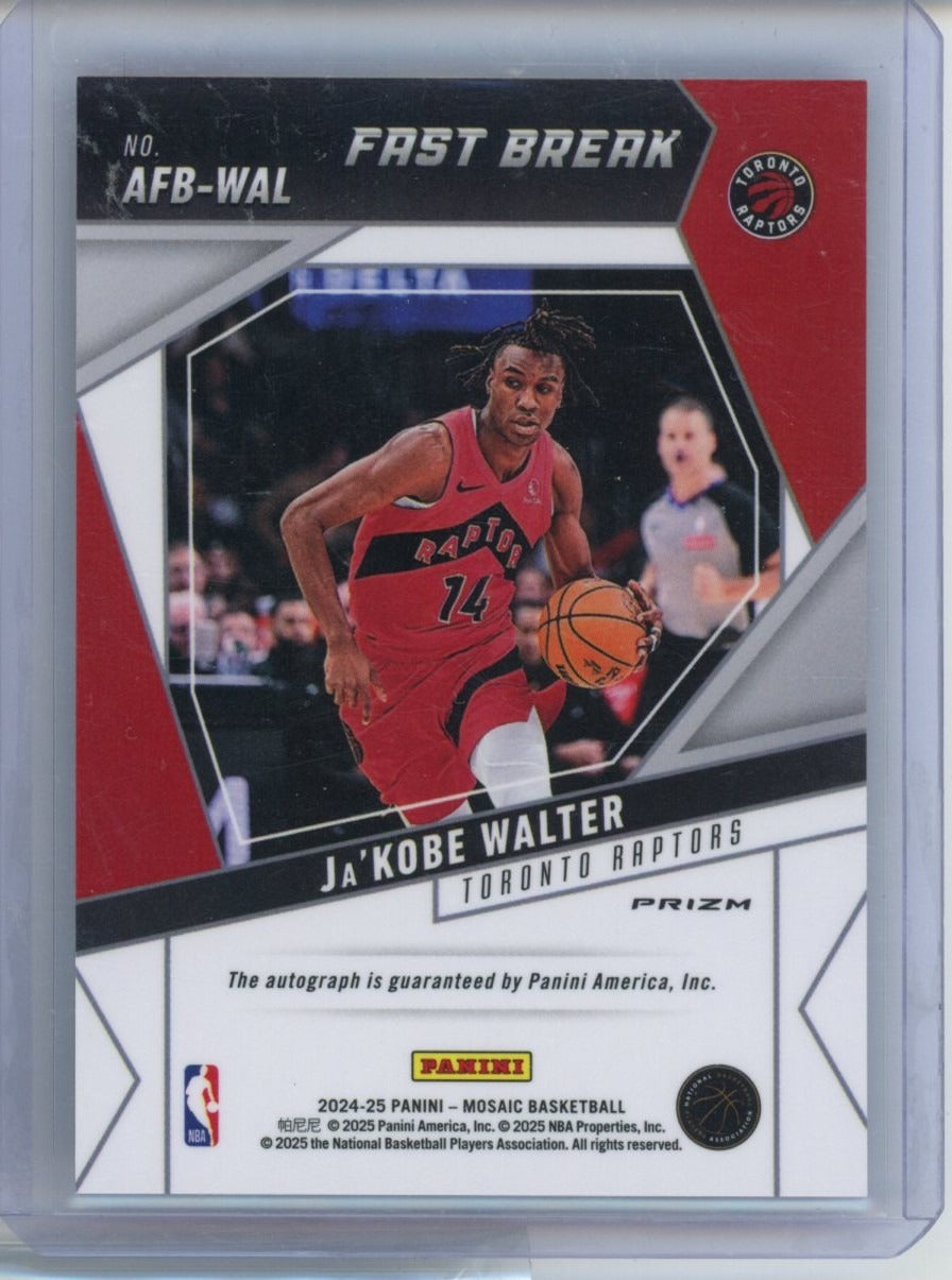 2024-25 Panini Prizm Mosaic #AFB-WAL Ja'Kobe Walter — back