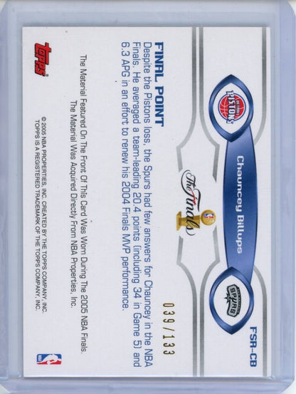 2005-06 Topps Big Game #FSR-CB Chauncey Billups Final Score Relics #/133 — back