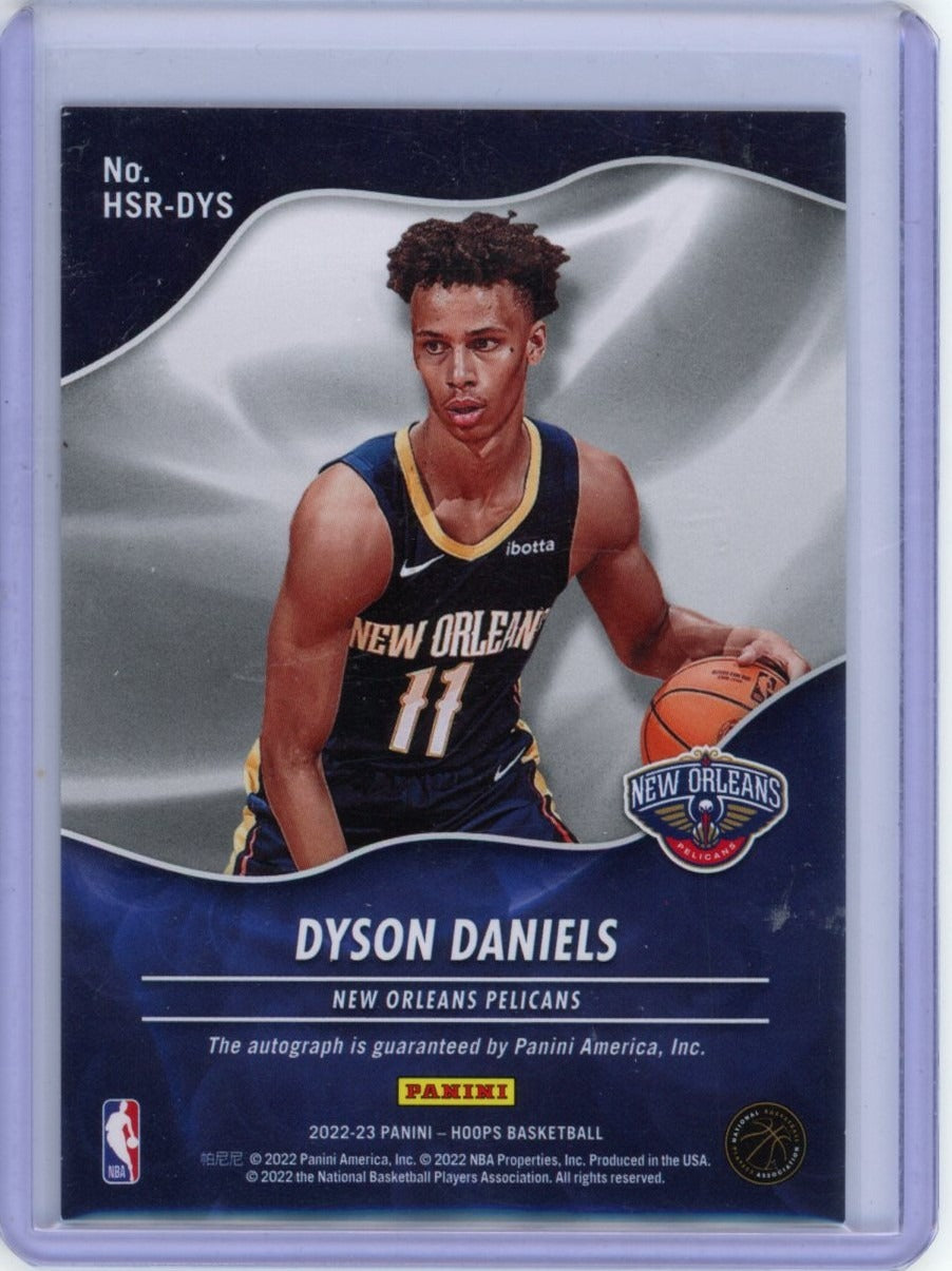 2022-23 Panini Hoops #HSR-DYS Dyson Daniels Hot Signatures — back