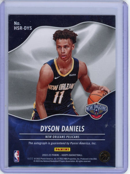 2022-23 Panini Hoops #HSR-DYS Dyson Daniels Hot Signatures — back