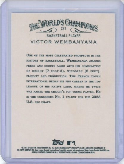 2023 Topps Allen & Ginter #271 Victor Wembanyama — back