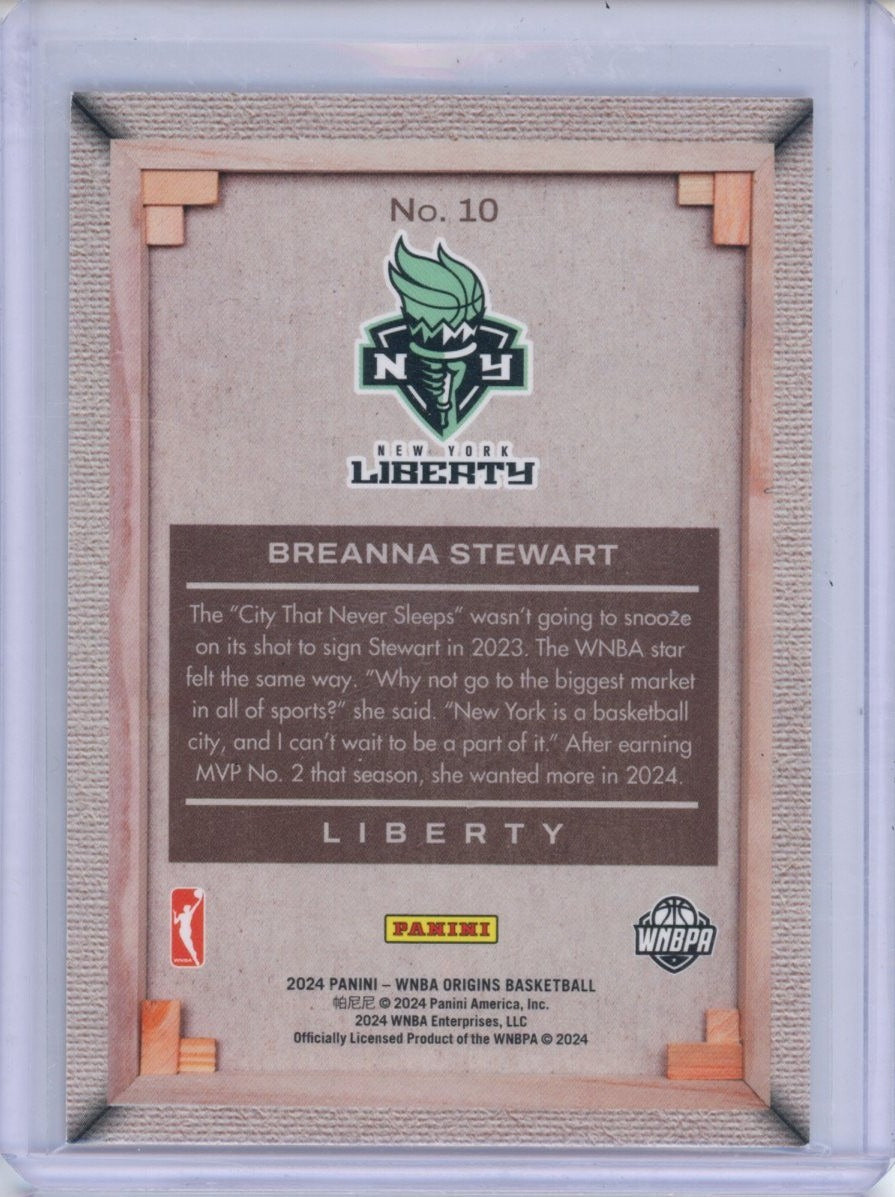 2024 Panini Origins WNBA #10 Breanna Stewart Blank Slate — back