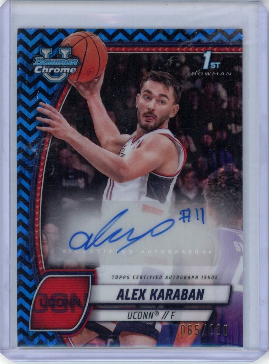 2024-25 Bowman University Chrome #100 Alex Karaban — front