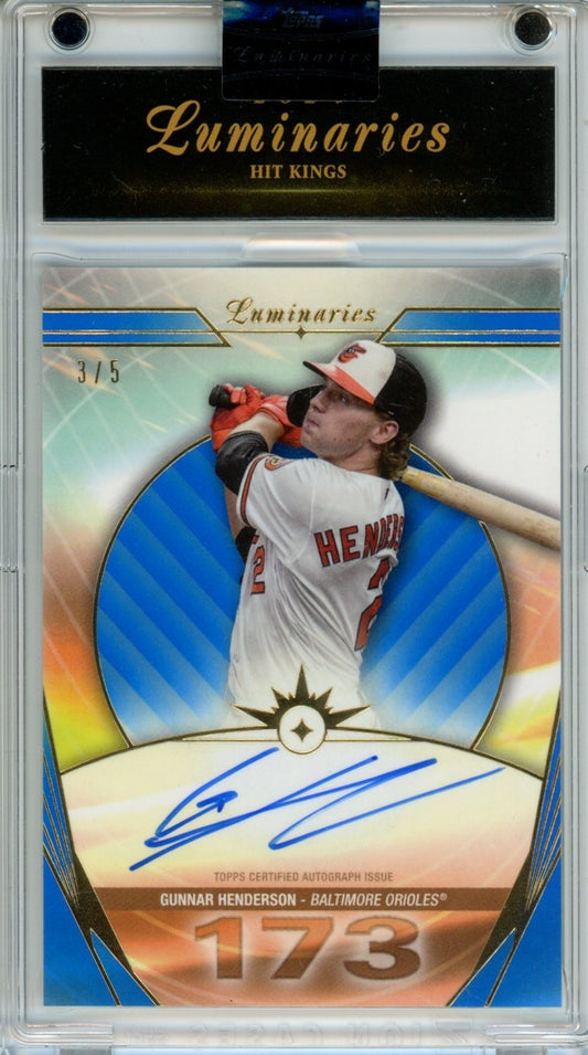 2024 Topps Luminaries #HK-GH Gunnar Henderson /5 — front