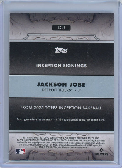 2025 Topps Inception #IS-JJ Jackson Jobe /125 — back
