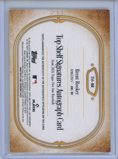 2026 Topps Tier One #TSS-BR Brent Rooker /49 — back