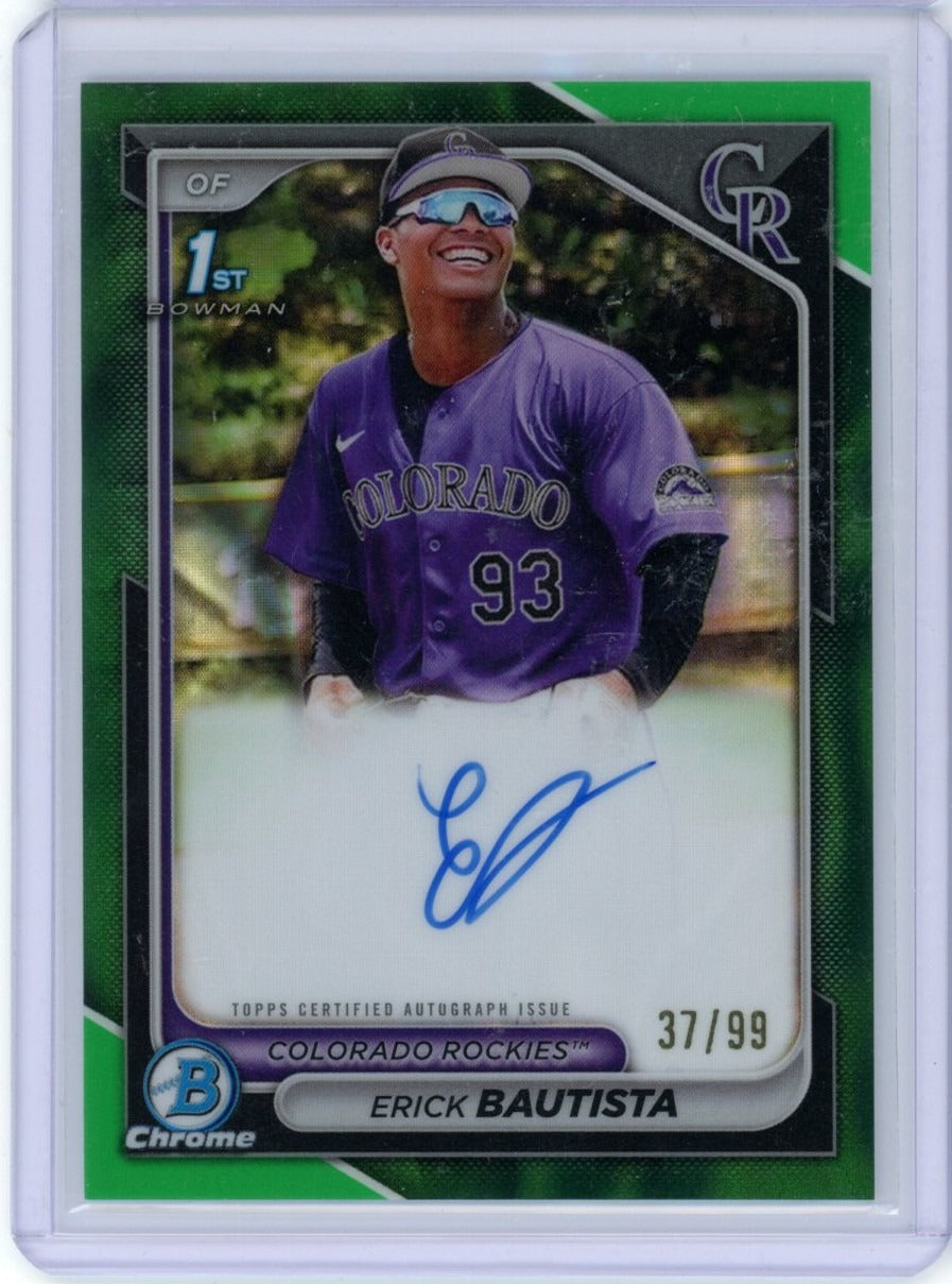 2024 Bowman #CPA-EB Erick Bautista Chrome Prospect Auto /99 — front