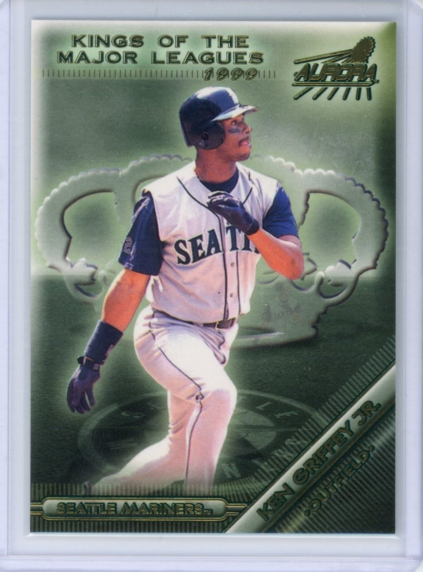 1999 Pacific Aurora #9 Ken Griffey Jr. Kings of the Major Leagues — front