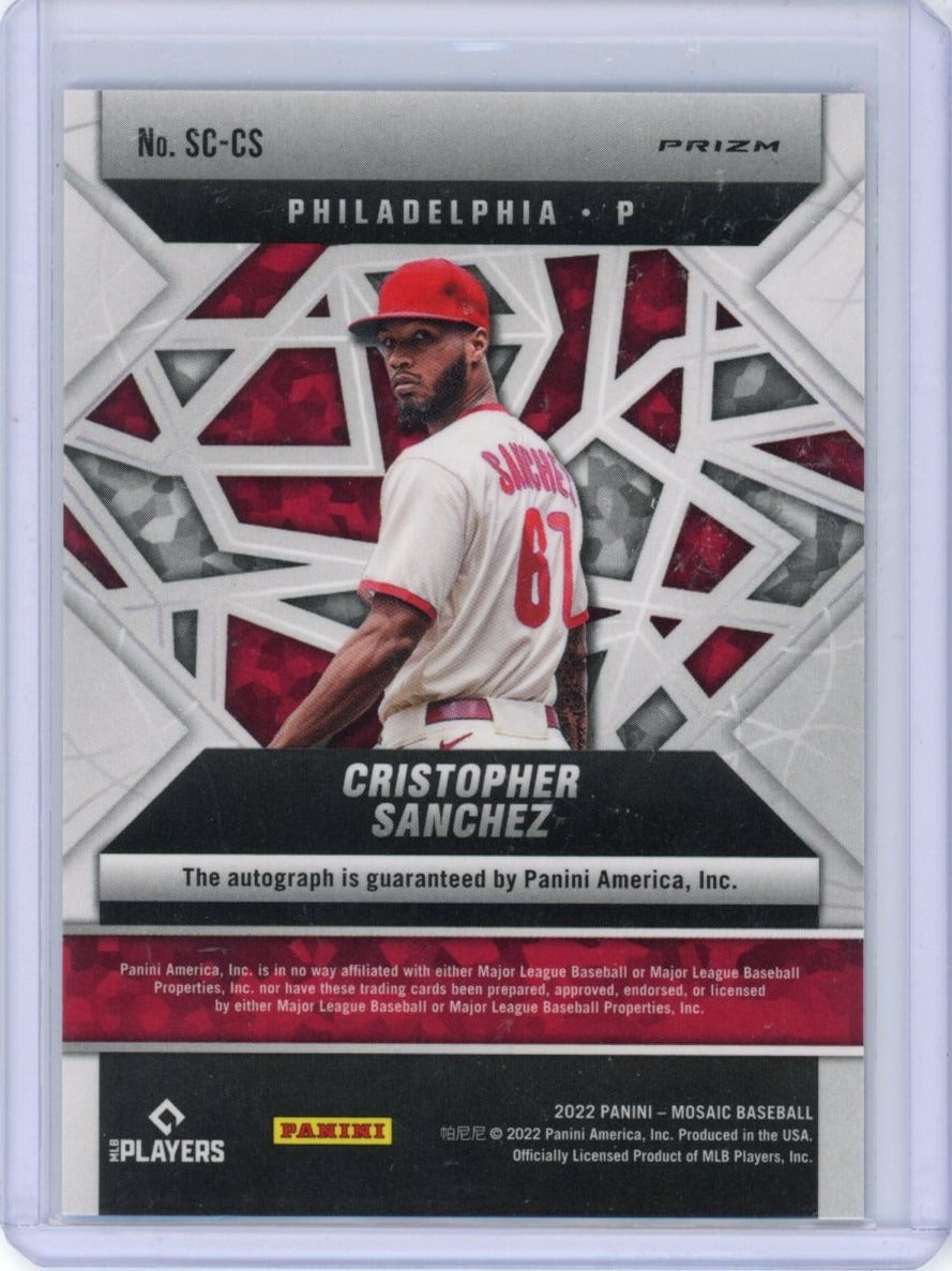 2022 Panini Mosaic #SC-CS Cristopher Sanchez Scripts — back