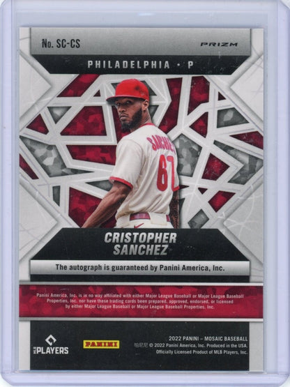 2022 Panini Mosaic #SC-CS Cristopher Sanchez Scripts — back