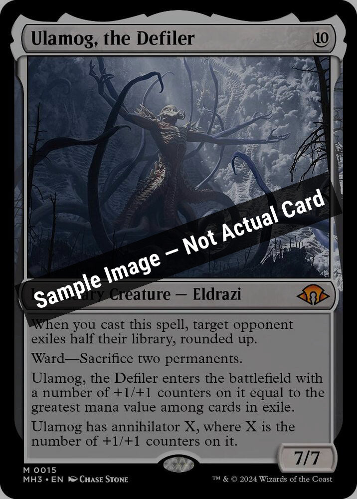 Magic,Modern Horizons 3,Ulamog, the Defiler - 15,Foil,Lightly Played — Sample Image, Not Actual Card