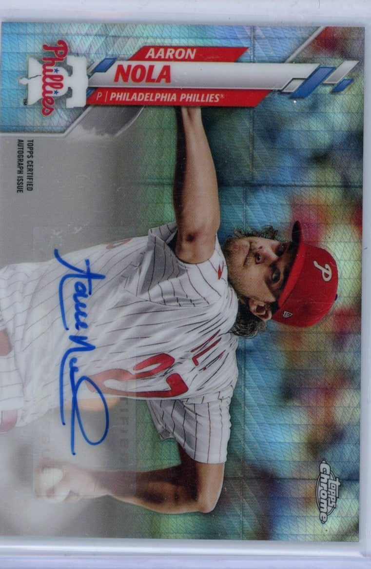 2020 Topps Chrome # USA-AN Aaron Nola /100 — front