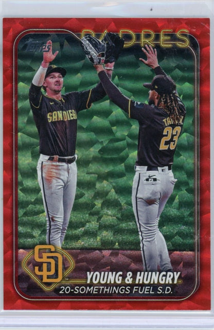 2024 Topps Update #US48 Young and Hungry Jackson Merrill/Fernando Tatis Jr. /199 — front