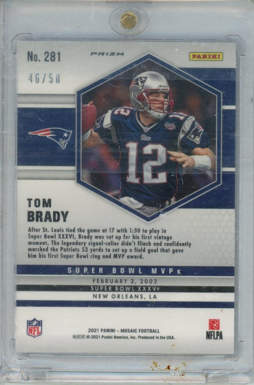 2021 Panini Mosaic #281 Tom Brady /50 — back