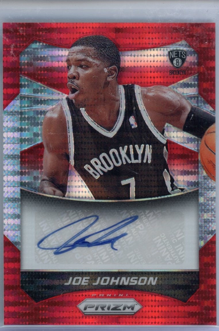 2014-15 Panini Prizm #11 Joe Johnson Autographs Prizm Red Pulsar /25 — front