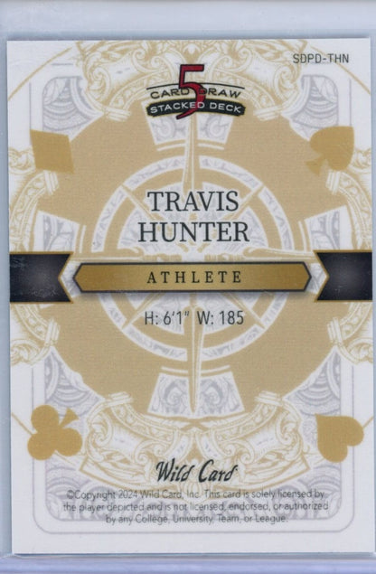 2024 Wild Card 5 card draw #SDPD-THN Travis Hunter /2 — back