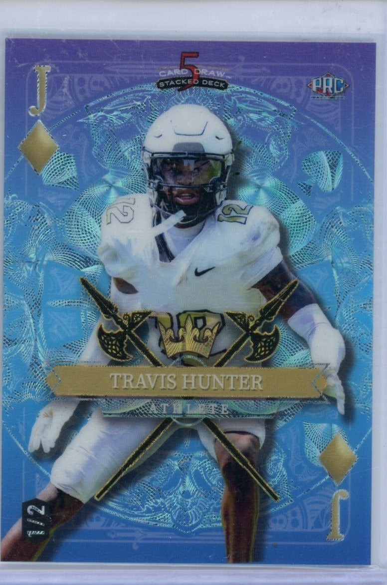2024 Wild Card 5 card draw #SDPD-THN Travis Hunter /2 — front