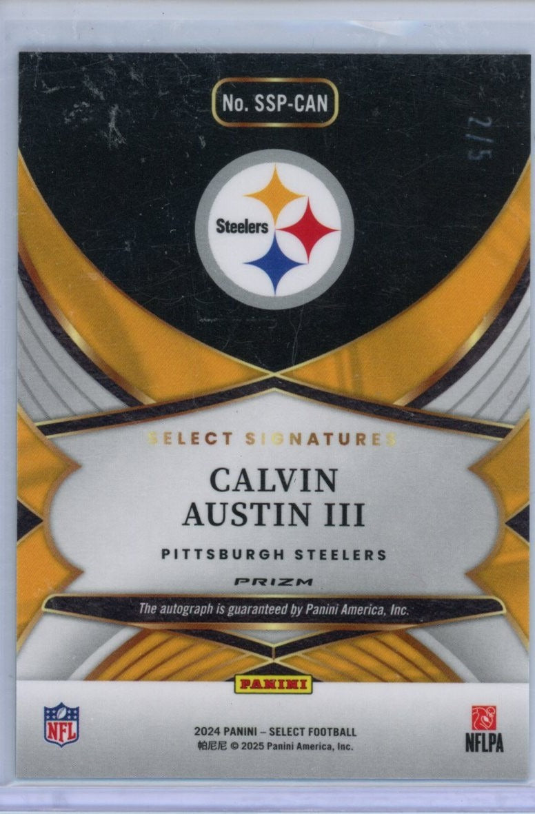 2024 Panini Prizm Select #SSP-CAN Calvin Austin III /5 — back