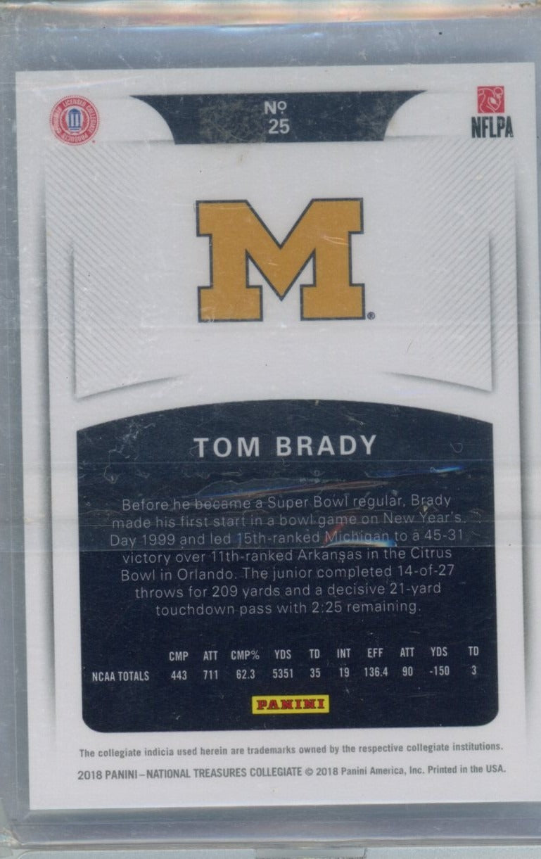 2048 Panini National Treasures #25 Tom Brady /99 — back
