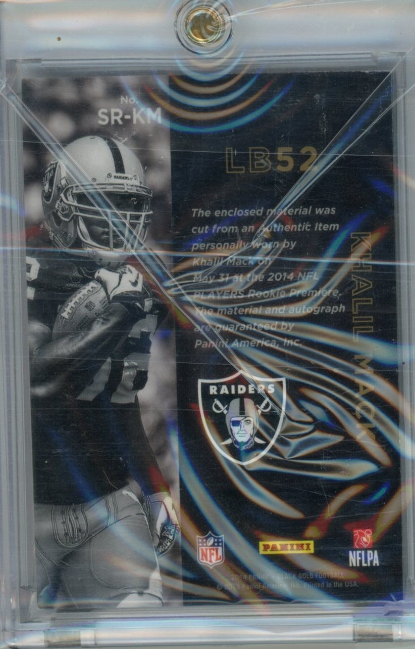 2014-15 Panini Black Gold #SR-KM Khalil Mack /49 — back