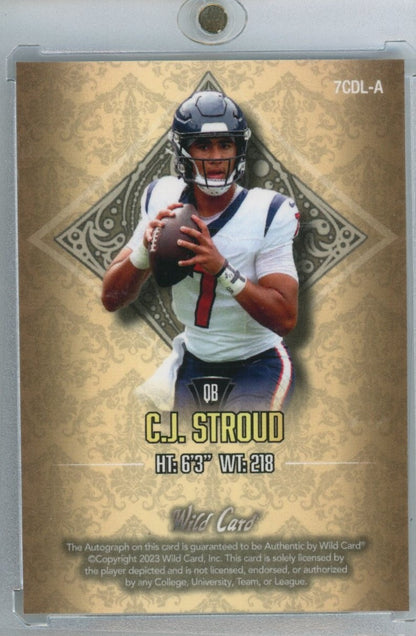 2025 Wild Card 7 card studs #7CDL-A C.J. Stroud /2 — back