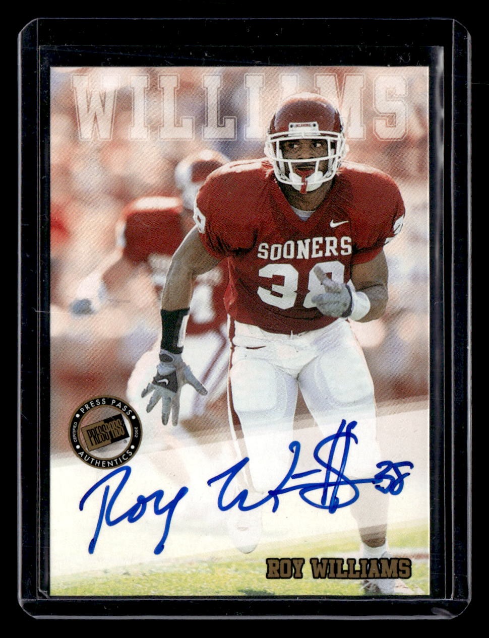 2002 Press Pass #NNO Roy Williams Autographs — front