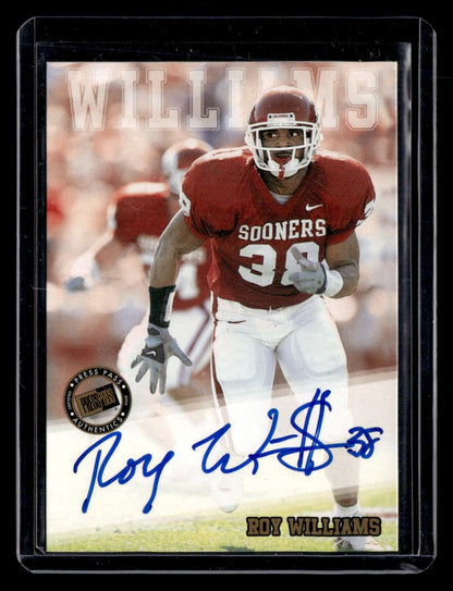2002 Press Pass #NNO Roy Williams Autographs — front
