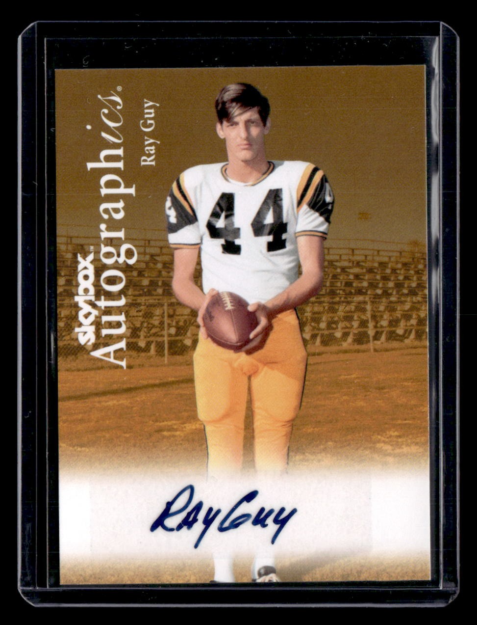 2012 Fleer Retro Ultra #99AU-GU Ray Guy Autographics 1999 — front