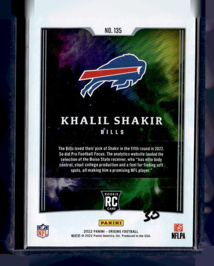 2022 Panini Origins #135 Khalil Shakir Purple #/17 — back