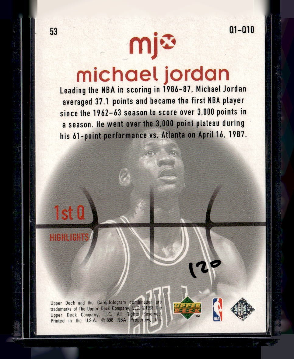 1998 Upper Deck MJx #53 Michael Jordan — back