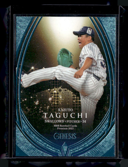 2023 BBM Genesis #057 Kazuto Taguchi Light Blue Foil #/100 — front