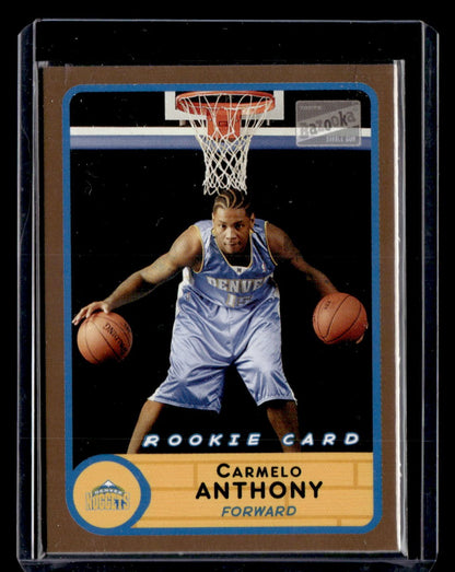 2003-04 Bazooka #240b Carmelo Anthony Gold : Road blue uniform — front