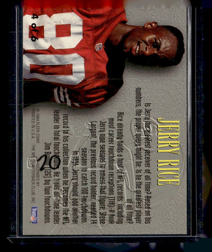 1994 Fleer #4 Jerry Rice Living Legends — back