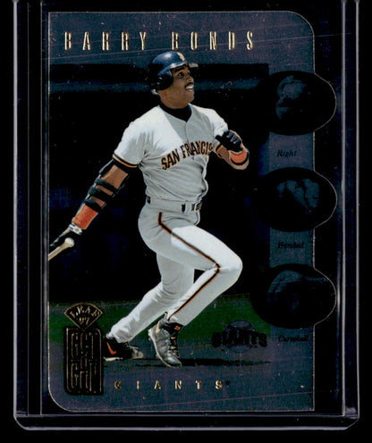 1997 Leaf #8 Barry Bonds / Mike Mussina Get-A-Grip #/3500 — front