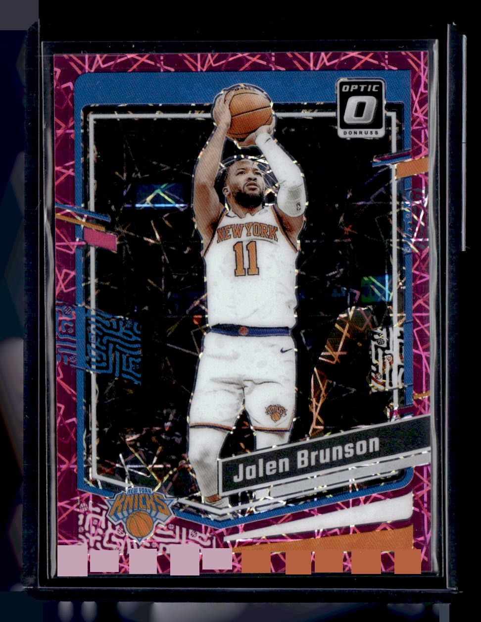 2023-24 Donruss Optic #158 Jalen Brunson Pink Velocity #/79 — front