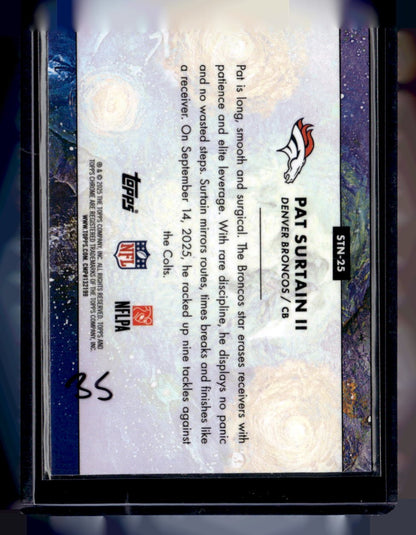 2025 Topps Chrome Cosmic #STN-25 Patrick Surtain II Stars in the Night — back