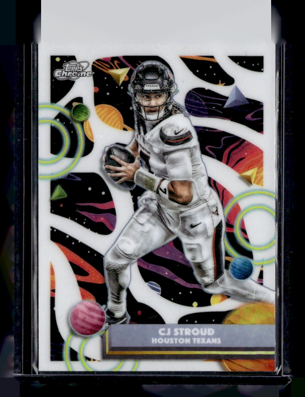 2025 Topps Chrome Cosmic #38 CJ Stroud White Hole Refractor — front