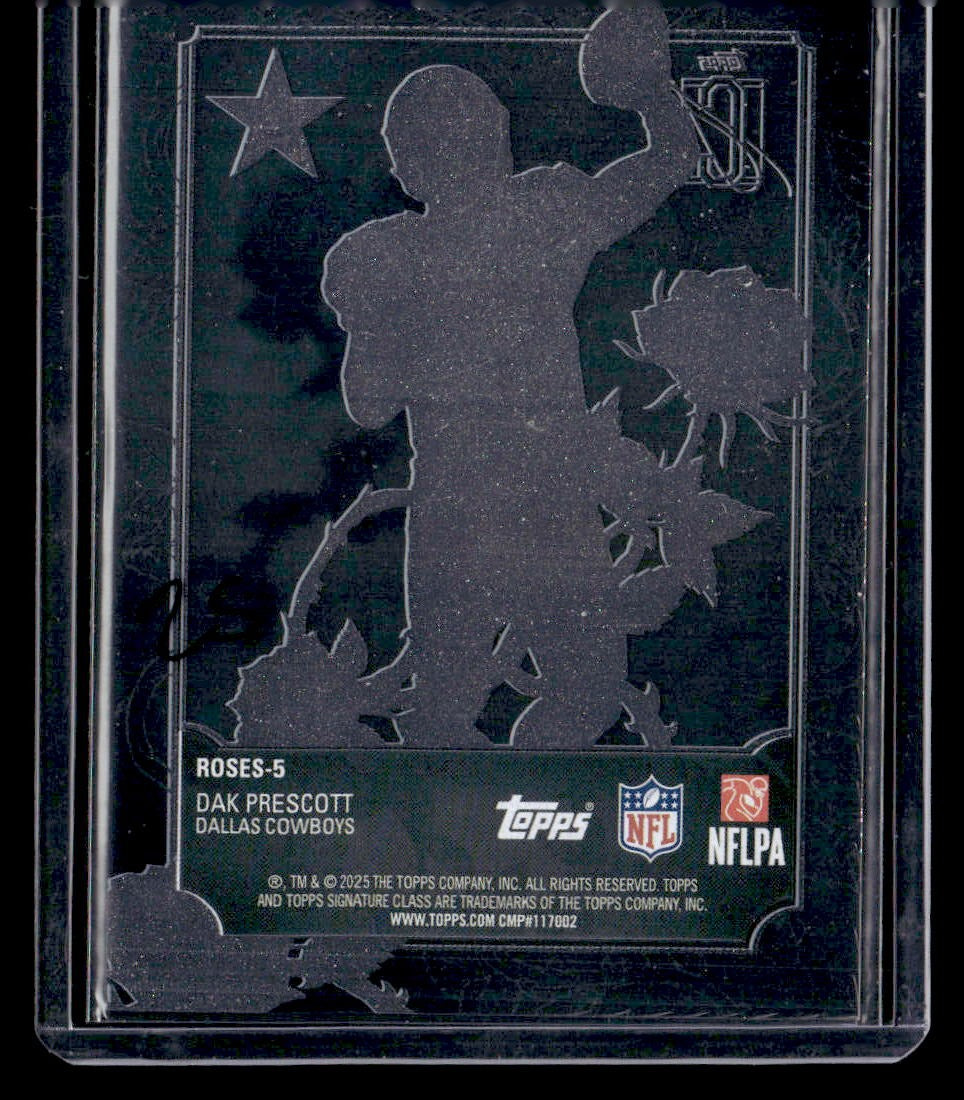 2025 Topps Signature Class #ROSES-5 Dak Prescott Roses — back