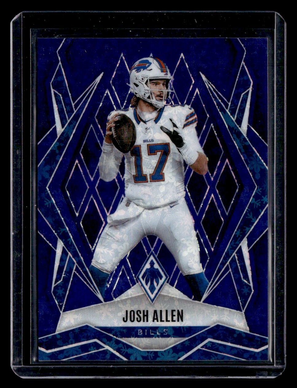 2025 Panini Phoenix #129 Josh Allen Blue Winter Prizm #/199 — front