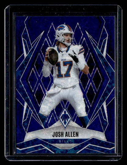 2025 Panini Phoenix #129 Josh Allen Blue Winter Prizm #/199 — front