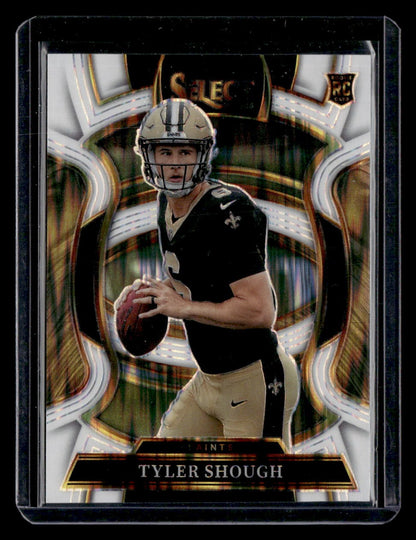 2025 Panini Select #41 Tyler Shough White Prizm Shock #/799 — front